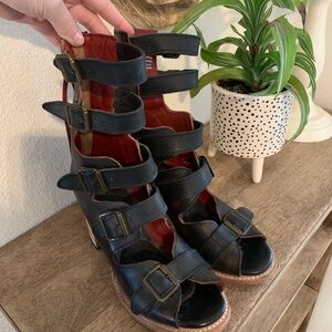 Black Strappy Women's Sandals